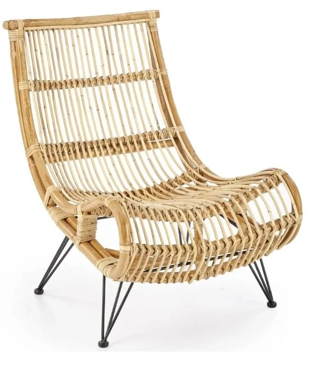 MELODY relaxačné kreslo, rattan prírodný - NA SKLADE!