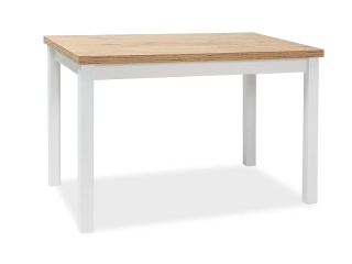 Jedálenský stôl ADAM 120x68 dub lancelot/biela mat 
